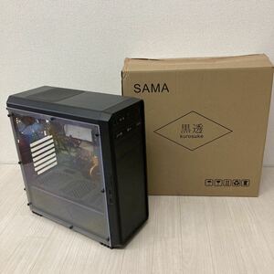 SAMA 黒透 KUROSUKE(JAX-02W) ミドルタワー型PCケース パソコン パーツ アクリルパネル 透明 ジャンク品