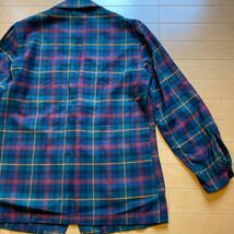 PENDLETONウールジャケット　アメリカンビンテージ　タータンチェック　くるみボタン　MADE IN U.S.A._画像7