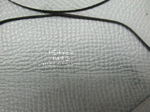 ◆S12.HERMES エルメス バスティア コインケース 小銭入れ グレー系/中古_画像4