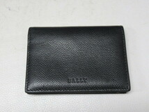 ◆S126.BALLY バリー 二つ折り 名刺入れ カードケース ブラック/黒/中古_画像1