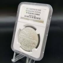 最高鑑定 PF70 2011年 スイス 50フラン 現代 射撃祭 銀貨 NGC Ultra Cameo シルバー コイン_画像5