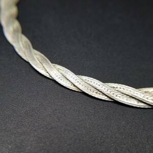  Italy twist herringbone chain elegant 925 Vintage silver necklace pendant charm jewelry import Y13-W