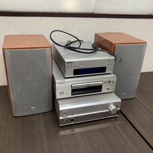 [2-125]DENON CDプレーヤー スピーカー2点 ONKYOチューナー T-405FXセットDCD-F107 PMA-201SA