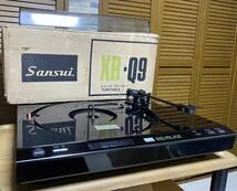 希少　上位機種　サンスイ　XR-Q9 レコードプレイヤー　販売店展示品　元箱付き　SANSUI ターンテーブル_画像1