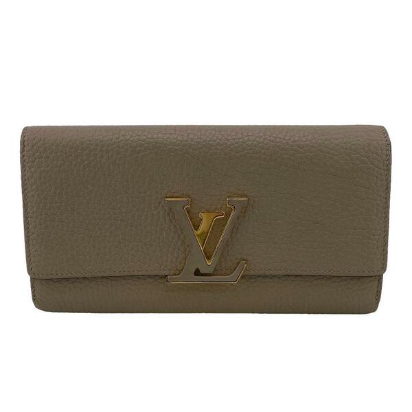 LOUIS VUITTON/ルイヴィトン ビトン M61249 トリヨン ポルトフォイユ・カプシーヌ レザー 長財布 ベージュ レディース ブランド