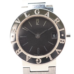 BVLGARI/ブルガリ BB23SSD ブルガリブルガリ クオーツ QZ 黒文字盤 腕時計 シルバー レディース ブランド