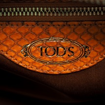 TOD’S/トッズ 2way Dキューブ パイソン ハンドバッグ オレンジ レディース ブランド_画像9