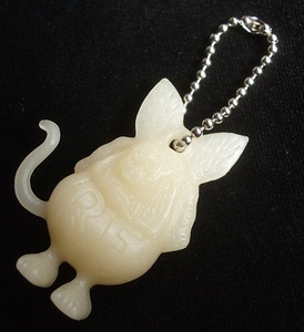 VINTAGE 80s ラットフィンク　RAT FINK 蓄光 キーホルダー 中古品 ビンテージ Ed Roth エドロス GLOW-IN-THE-DARK