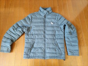 Abercrombie&Fitch アバクロンビー&フィッチ薄型ダウンジャケット M グレー フェザー入り