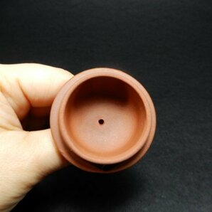 中国 朱泥 後手急須 印有 茶注 煎茶道具 茶道具 コレクション Q-160の画像8