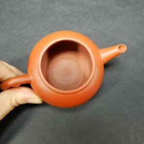 中国 朱泥 後手急須 印有 茶注 煎茶道具 茶道具 コレクション Q-160の画像5