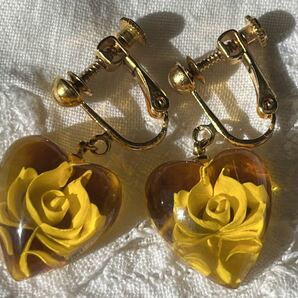 ヴィンテージ ** リバースインタリオの美しいイヤリング vintage earringsの画像2