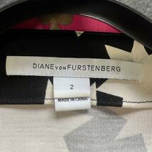 【良品】DIANEvonFURSTENBERG 総柄ラップワンピース 2 M ダイアンフォンファステンバーグ シルク_画像8