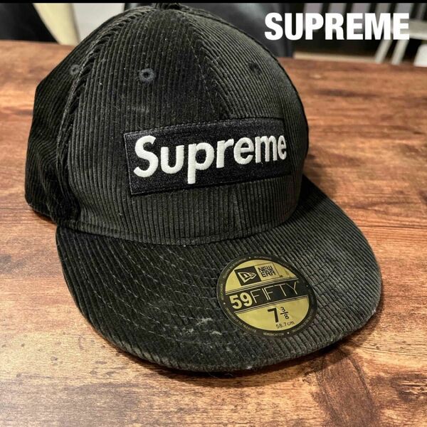 supreme ニューエラ　キャップ　コーデュロイ　cap