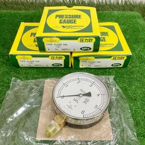 YAMAMOTO KEIKI PRESSURE GAUGE 山本計器 圧力計 ※3個セット メモリー針付き 測定範囲：0～6MPa領収書 2611