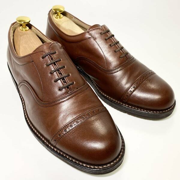 【REGAL Walker】リーガルウォーカー 25.0cm 茶 ブラウン ストレートチップ キャップトウ 内羽 革靴 メンズ 本革 ビジネスシューズ 紳士靴
