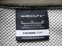 美品 NIKE GOLF ナイキ ゴルフ Therma-FIT 長袖 ハーフジップ トレーナー M カーキ系 ゴルフウェア_画像7