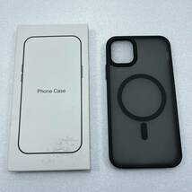 【米軍規格・Magsafe対応】Gtsoho iPhone11 用 ケース 半透明 マグネット搭載 ワイヤレス充電 耐衝撃 耐久性 マグセーフ対応 ブラック_画像7