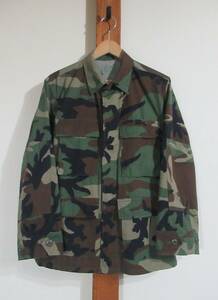 USA古着★U.S.ARMY/米軍◇BDUジャケット BDU ウッドランドカモ CARIBBEAN NEEDLE POINT,INC SP0100-96-D-0350