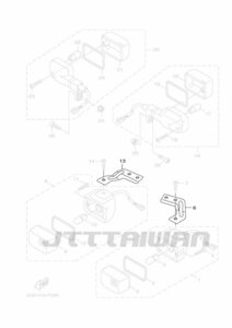 台湾ヤマハ BWS125(EBJ-SEA6J 2BJ-SED9J) フロントウインカーステー左右 (ナックルガード無し仕様)