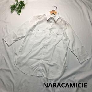 NARACAMICIE シャツ　ブラウス　II ホワイト　七分袖