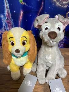 ディズニー　わんわん物語　レディ&トランプ　ぬいぐるみ　ペア　犬　ディズニーストア　レディ・トランプ　ドッグ　タグ付き　新品