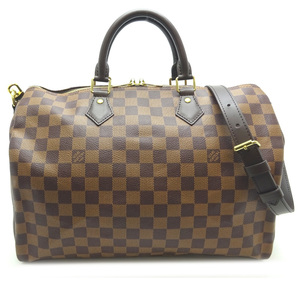 ［銀座店］LOUIS VUITTON LV ルイ・ヴィトン スピーディ バンドリエール 35 N41366 ボストンバッグ ダミエ エベヌ (ブラウン系) DH79550