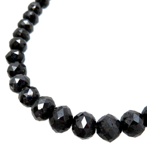 [ Ginza shop ]Non Brand non brand K18WG 187.0ct black diamond Monde beads necklace K18 white gold lady's DH79664