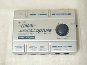 EDIROL エディロール AUDIO CAPTURE USB MIDI INTERFACE インターフェイス UA-20 ジャンク 中古 2‐9