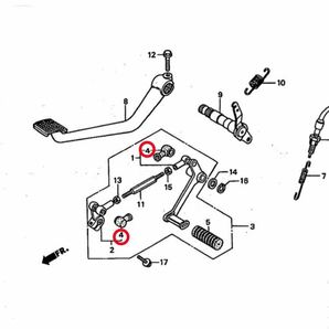 CB750F シフト チェンジ リンク ダストカバー ブーツ ２個セット ホンダ 純正部品 RC04 CB900F CB1100F RC01 CB750K ステップの画像2