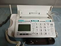 Panasonic パナソニック 電話機 FAX電話機 FAX KX-PZ210-W 子機 KX-FKD404-W1 中古 電源のみ確認_画像2