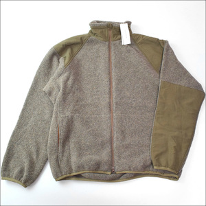 未使用23AW 定5.7万 nanamica ナナミカ Boiled Wool Zip Up Sweater ウール ジップアップ セーター フリース ブルゾン L コヨーテ SUAF364