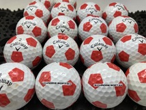 Q72 【ランクB級】 Callaway キャロウェイ CHROME・SOFT＆X TRUVIS(年代混合) ホワイト/レッド 18個【ロストボール】_画像1