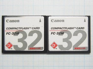 ★Ｃａｎｏｎ コンパクトフラッシュ ３２ＭＢ ２枚 中古★送料９４円～