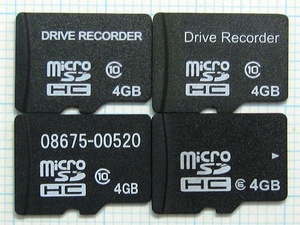 ★micro SDHC メモリーカード ４GB ４枚 中古★送料６３円～