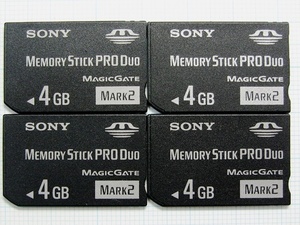 ★SONY メモリースティック PRODuo ４GB ４枚 中古★送料６３円～