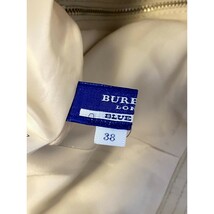 A7292/春夏 BURBERRY LONDON バーバリーロンドン コットン ストレッチ ベルト付き 台形 フレア 膝丈 スカート 38 M程 ベージュ/レディース_画像6