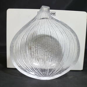 HOYA ホヤガラス ガラス製 玉ねぎ型 小皿 7点セット クリスタル ガラス デザイン 洋 食器 テーブルウェア インテリア 中古の画像2