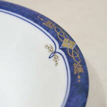 美品 YAMAGO Excellent China ブルーエクセレント カレーセット スプーン付き 全10点セット 洋 食器 テーブルウェア 中皿_画像9