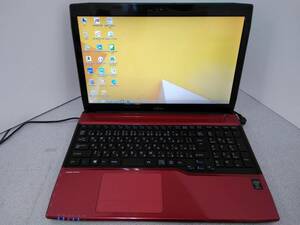 FUJITSU　ノートPC　LIFEBOOK　FMVA45MRP2　ルビーレッド　メモリ8GBへ増設済　Officeなし