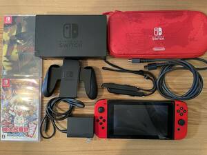 レア マリオオデッセイカラー 任天堂 Nintendo Switch ニンテンドースイッチ本体 ソフト付き 桃鉄 メガテン3 箱無し 付属品完備