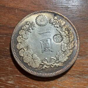 トーン8809,,,日本古銭　丸銀一圓　明治八年　貨幣　アンティークコレクションコイン　貿易銀