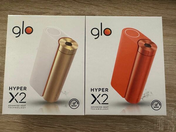 グロー　ハイパーX2 2個セット　新品　デバイス　本体　glo hyper X2 オレンジ　ゴールド