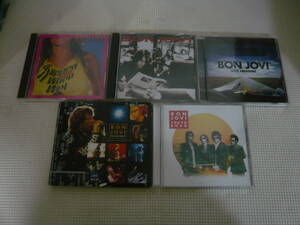 レ　CD5枚セット[BON JOVI:CROSS ROAD/SLIPPERY WHEN WET/ONE WILD NIGHT LIVE 1985-2001/TOKYO ROAD/LOST HIGHWAY　他]中古