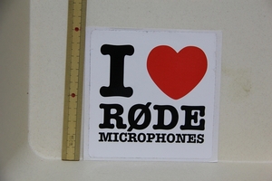 I LOVE RDE Microphones ロードマイクロフォンズ ステッカー 検索 RODE MICROPHONES グッズ