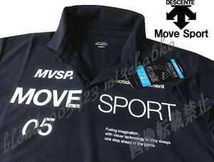 ■新品【DESCENTE MOVE SPORT】デサントムーヴスポーツ SUNSCREEN－３度差COOL 吸汗速乾 ポロシャツ■NV/L