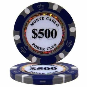 25枚セット $500 ポーカーチップ モンテカルロ カジノ コイン クレイ プラスチック ゴルフ ボール マーカーグリーンマーカー ギャンブル