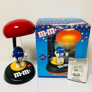  free shipping * beautiful goods [m&m's M and M zto- King desk light box attaching operation excellent ] lamp Vintage retro antique USA blue 