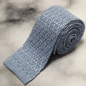  Yuki Torii YUKI TORII beautiful goods the smallest lustre necktie silk 100% knitted square Thai plain narrow tie D-008571.. packet 