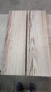 カリブ松　1枚板　2枚セット　木工・DIYなどに　①　※肥松　ヤニ松